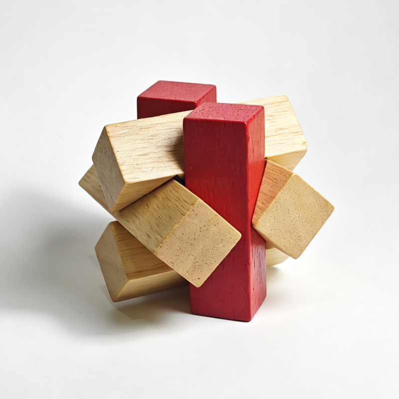 Wooden Puzzle Kids - 성인과 어린이를 위한 매듭 퍼즐, 나무