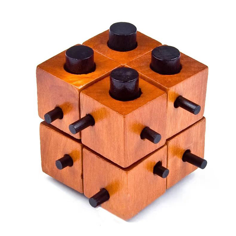 Wooden Puzzle Kids - 나무로 만든 두뇌 티저 퍼즐, 인터록