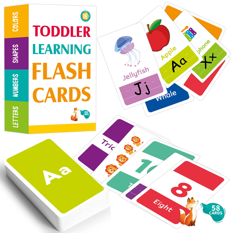 Educational Flash Card - 58개 플래시 카드 26개 알파벳 영어