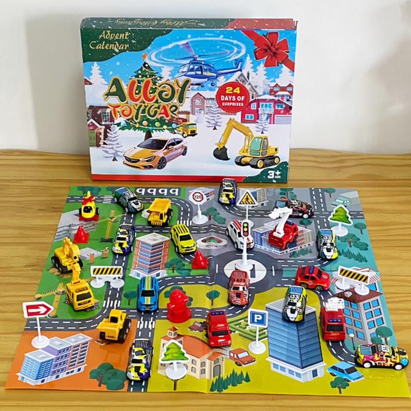Kids Toys Christmas 2025 - 24개 자동차 장난감 세트 크리스마스 어드벤트