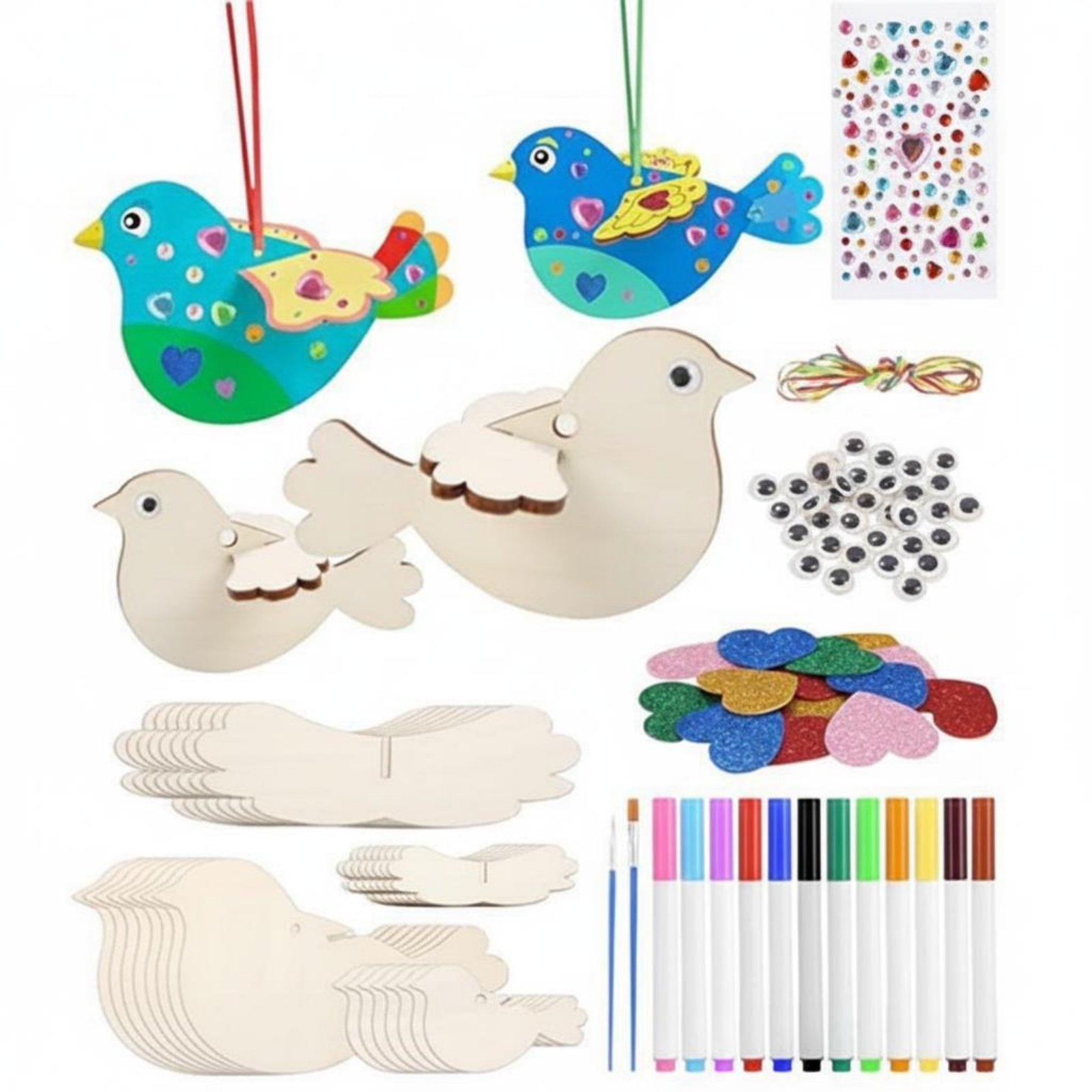 어린이용 DIY 나무 새 장식품 제작 키트 3D 퍼즐  - Wooden Puzzle Kids 리뷰 및 가격