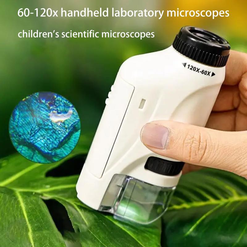 현미경 60-120x 실험실 휴대용 현미경 LED 조명 - Microscope Kids Science 리뷰 및 가격