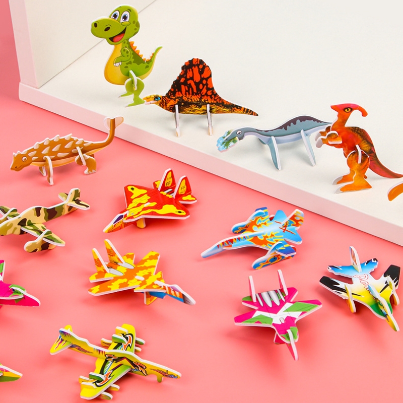 10pcs 크리 에이 티브 귀여운 종이 비행기 퍼즐 3 - Kids Toys Dinosaur 리뷰 및 가격