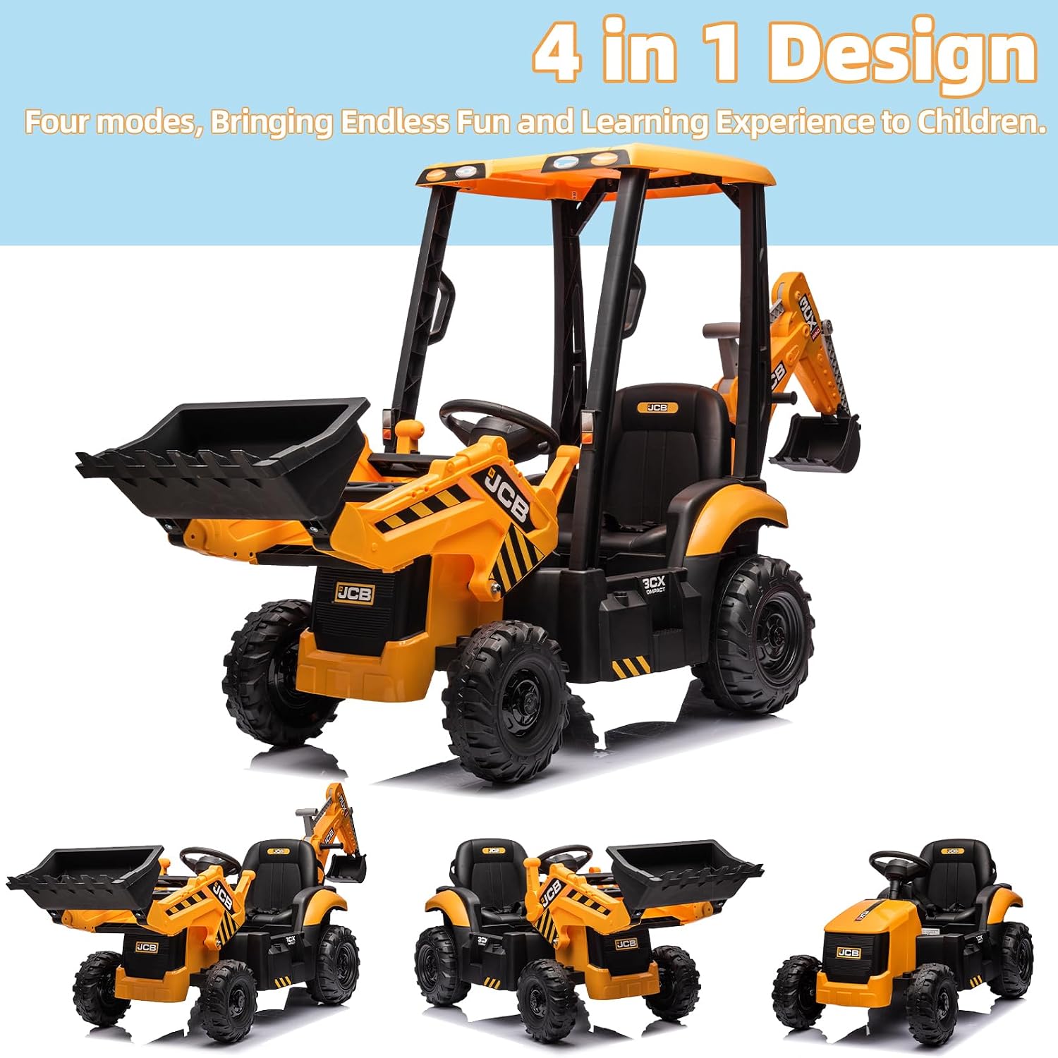 공식 라이선스를 받은 JCB 12V 어린이용 전동 굴착 - Kids Toys Jcb 리뷰 및 가격