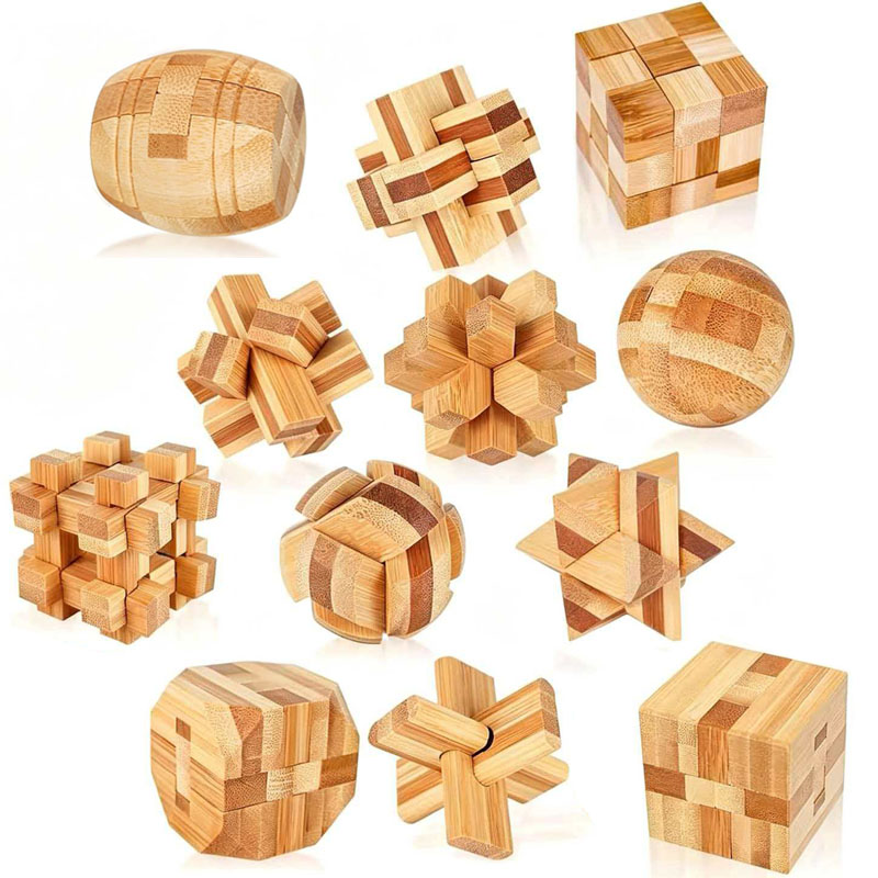 새로운 4.5CM 루반 자물쇠 퍼즐 대나무 잠금 해제  - Wooden Puzzle Kids 리뷰 및 가격