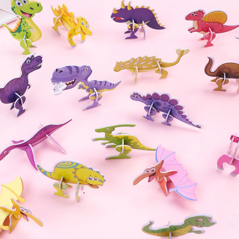 40개 종이 공룡 3D 퍼즐 DIY 귀여운 만화 공룡  - Kids Toys Dinosaur 리뷰 및 가격