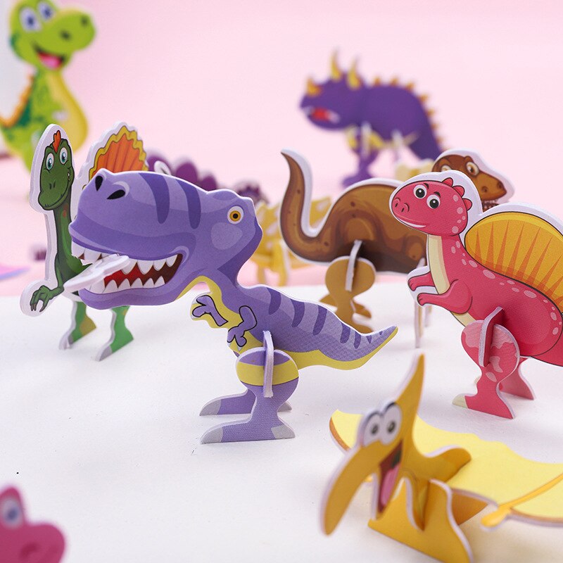 40개 종이 공룡 3D 퍼즐 DIY 귀여운 만화 공룡  - Kids Toys Dinosaur 리뷰 및 가격