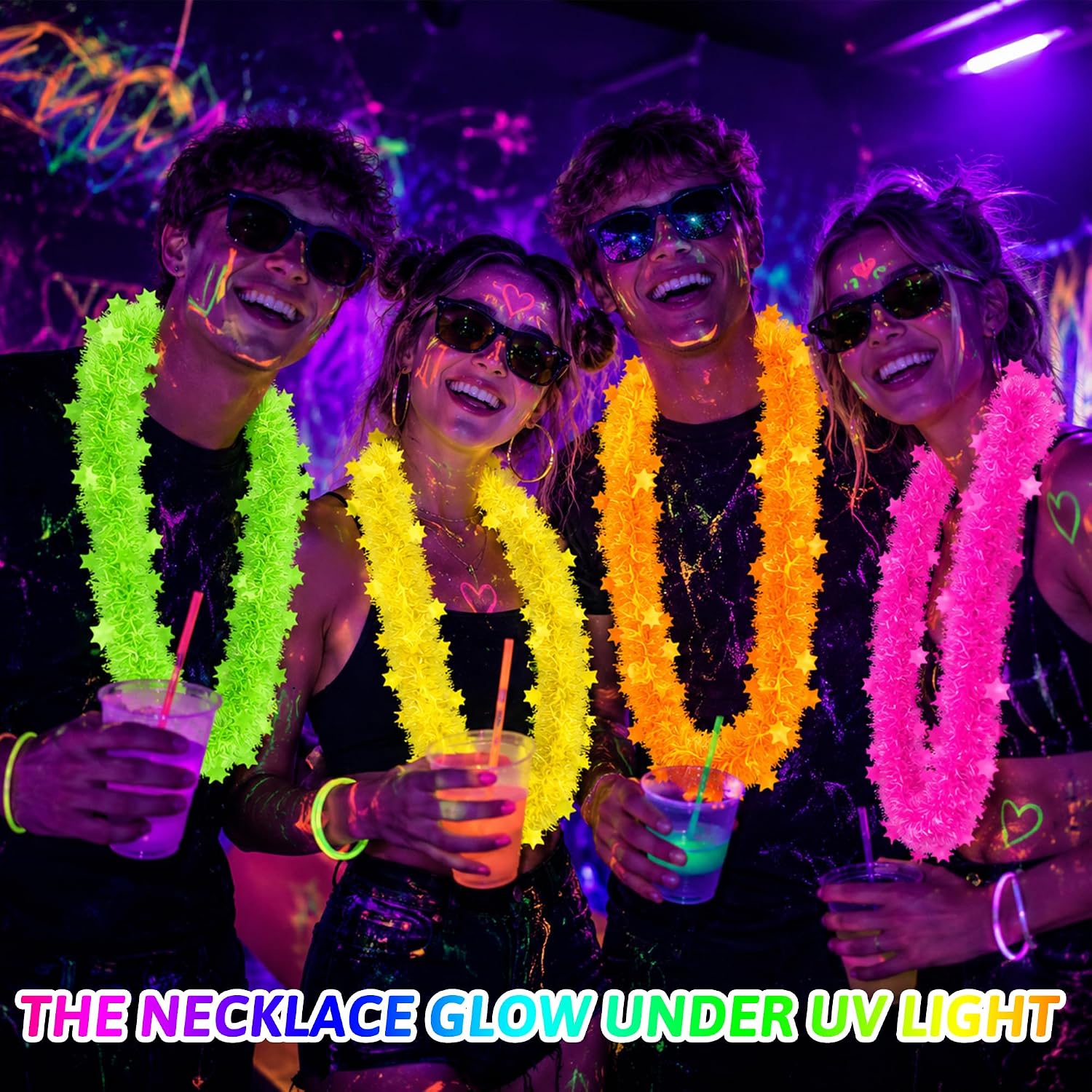 5성급 레이 목걸이 태슬 가랜드 야광 하와이안 꽃 목걸 - Glow In Dark Stars 리뷰 및 가격
